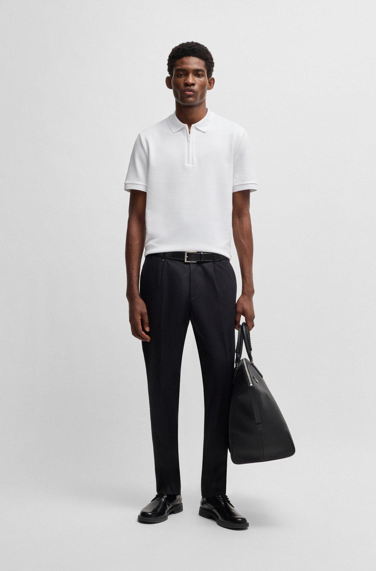 Polo shirt with seersucker structure Product Image