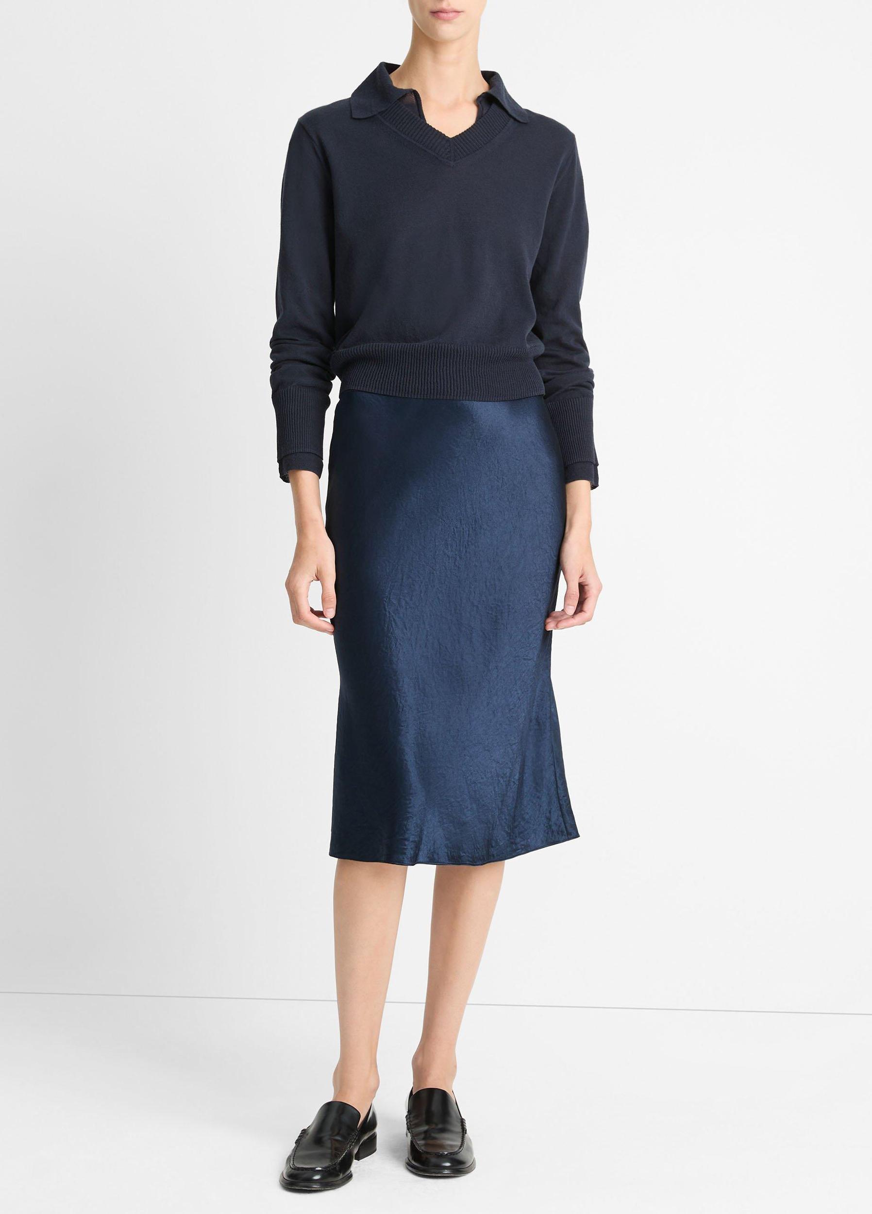 Italian Cotton-Blend Double-Layer Sweater Product Image