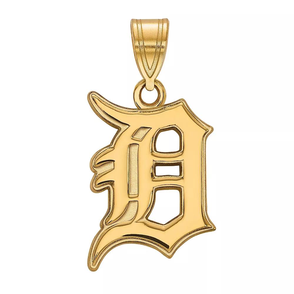 LogoArt Sterling Silver Detroit Tigers Large Pendant, Women's, Size: 25MM, Gold Tone Product Image