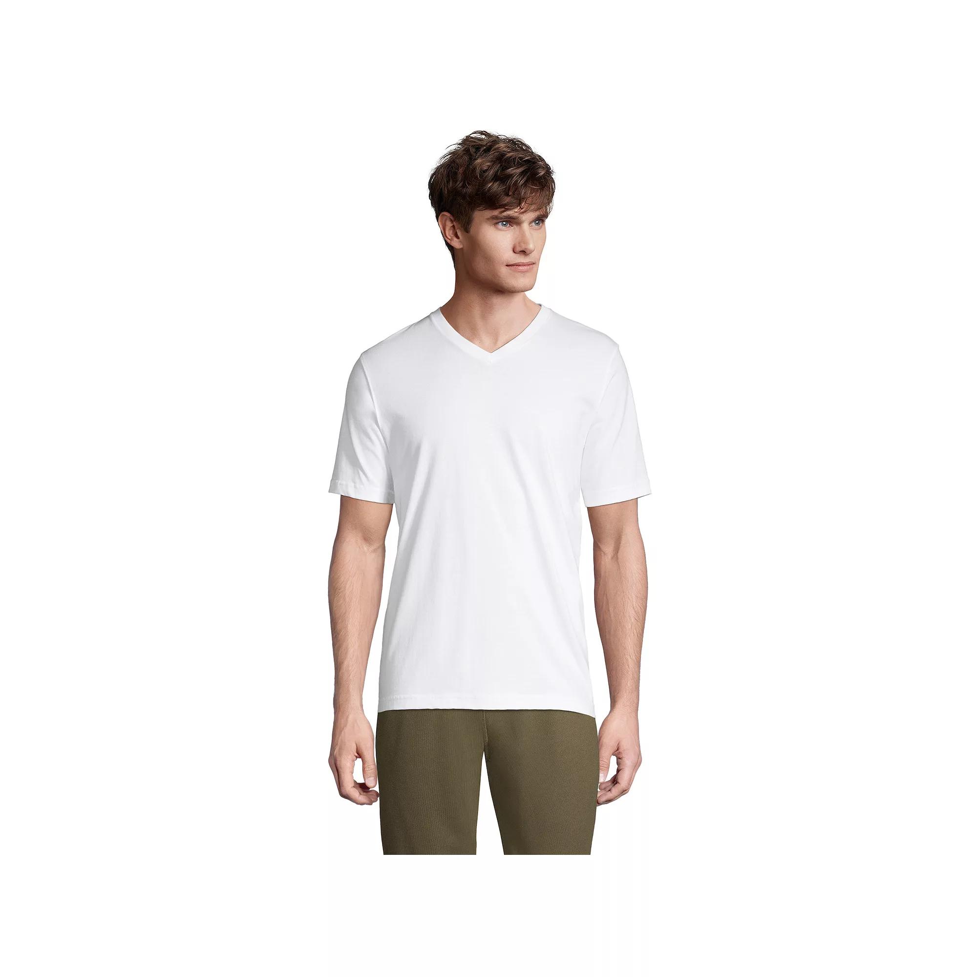 Big & Tall Lands' End Super-T V-neck Tee, Men's,  Product Image