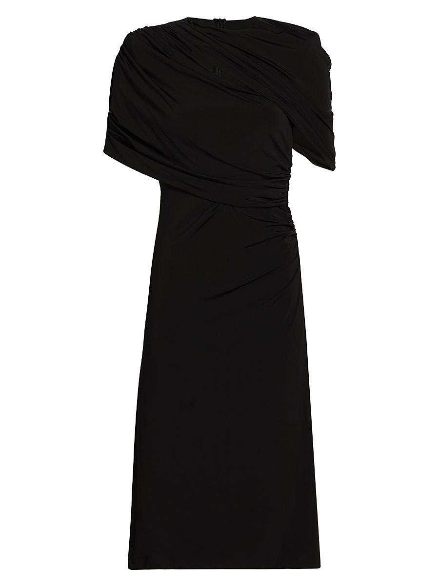 Womens Draped Cape Midi-Dress Product Image