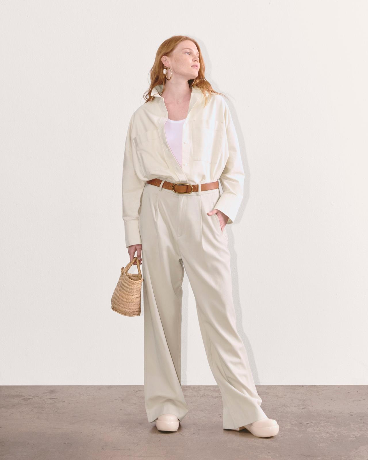 Womens Draper Pleated Pant in Buttersmooth by Everlane Product Image