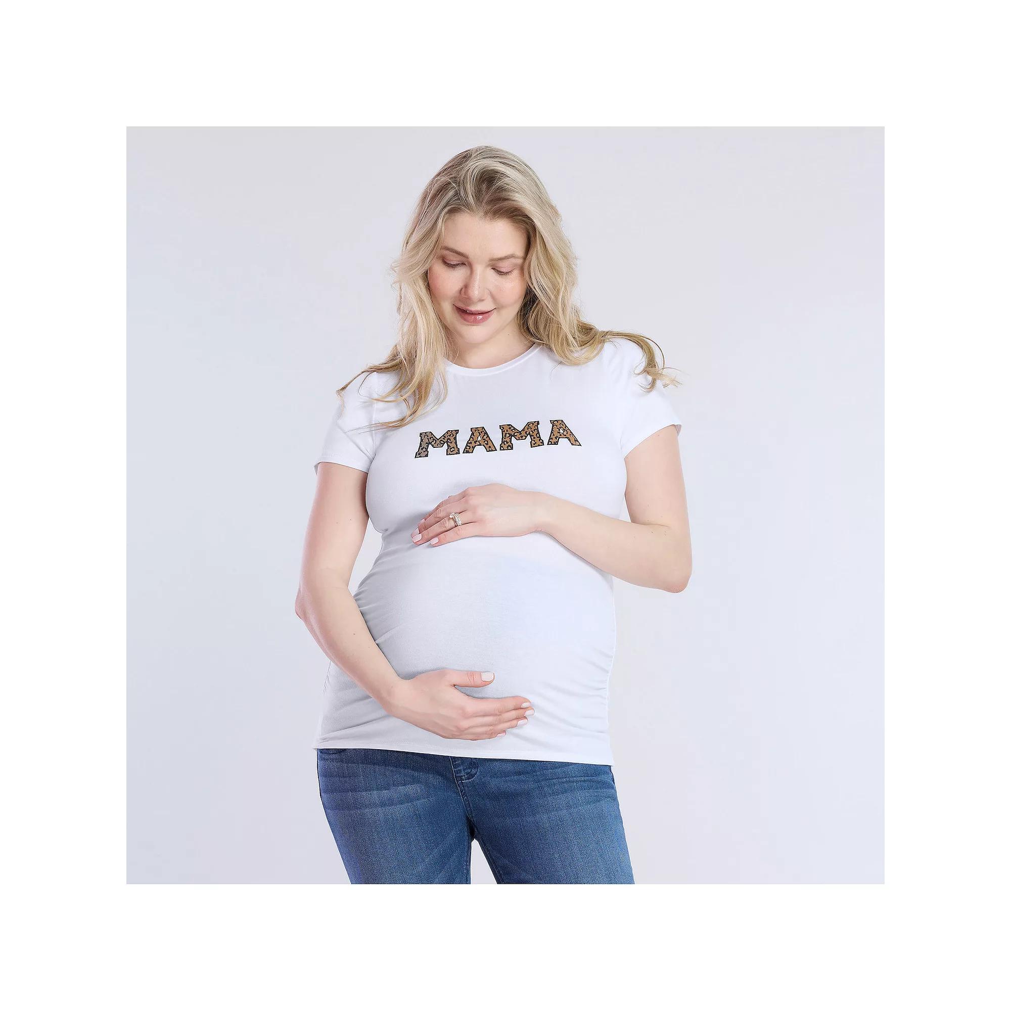 Maternity Motherhood® Mama Graphic Tee, Women's, Size: XS-MAT, Animal Mama Product Image