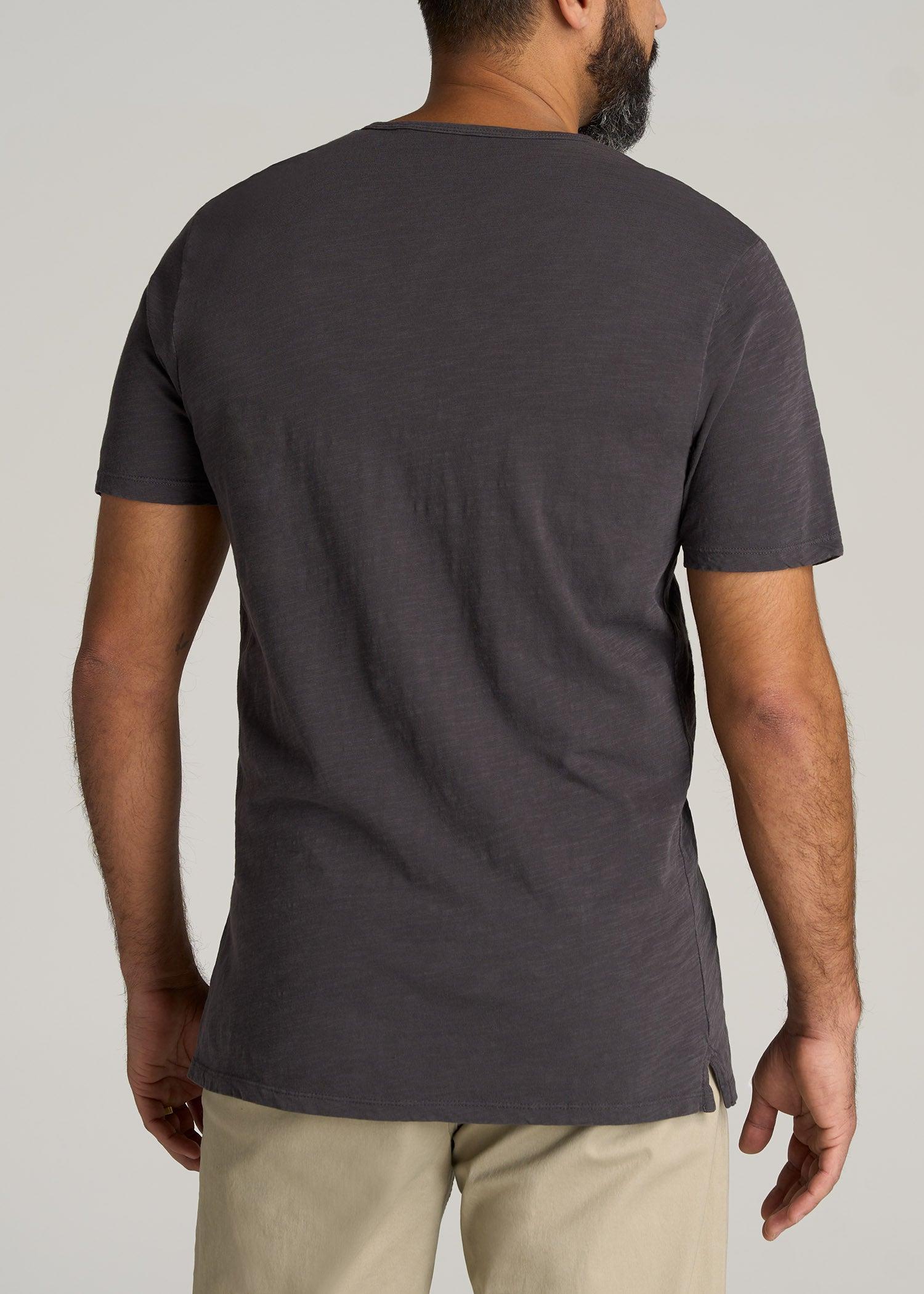 REGULAR-FIT Slub Tee for Tall Men in Charcoal Male Product Image