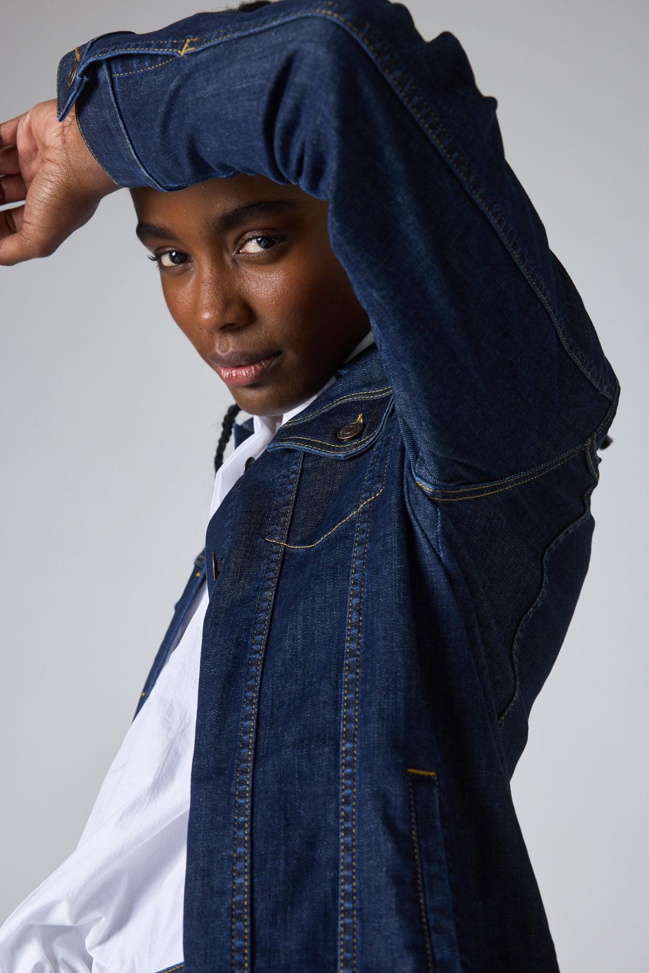 Great Lengths Long  Denim Jacket Product Image