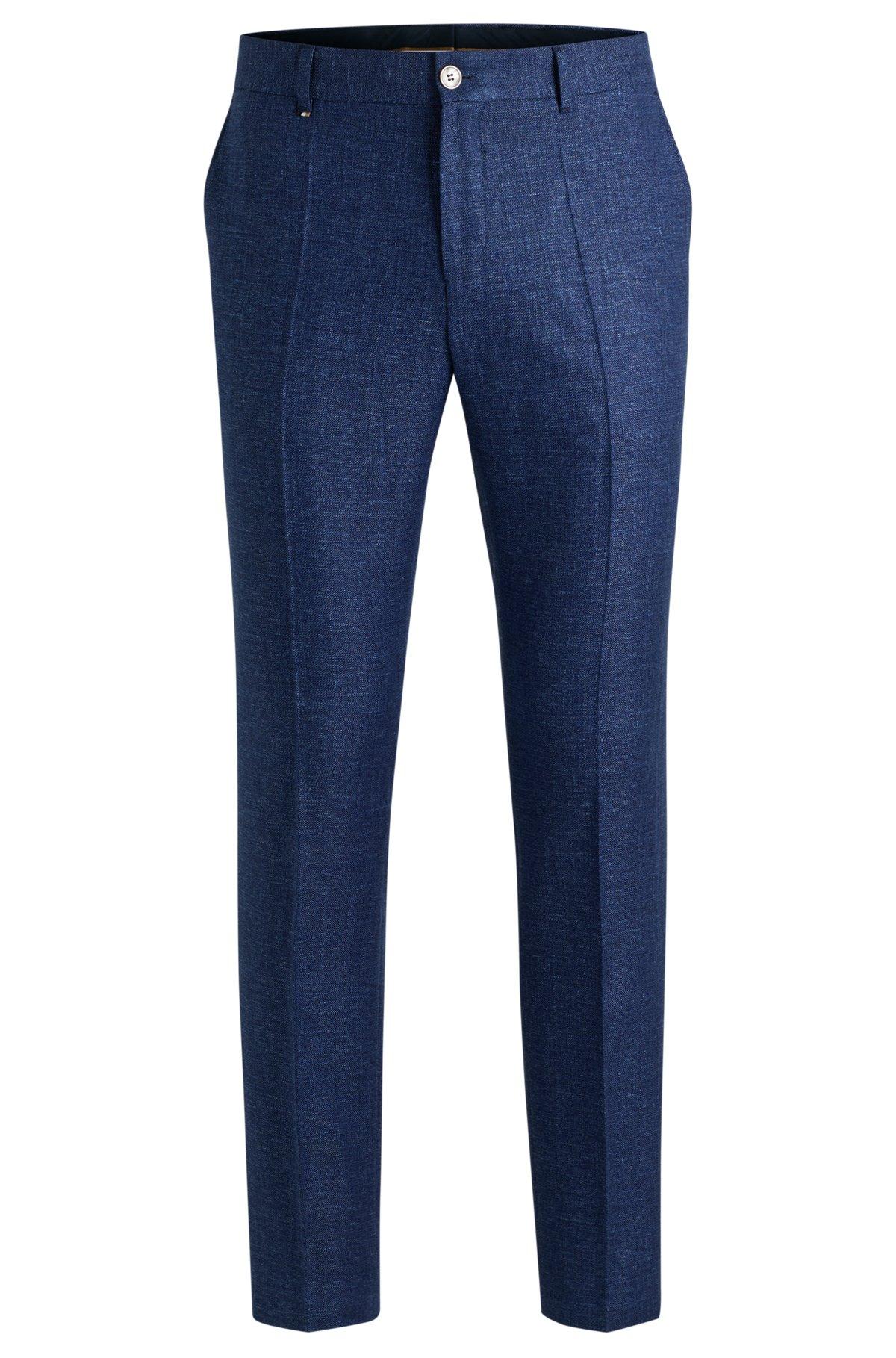 Formal trousers in micro-patterned stretch fabric Product Image