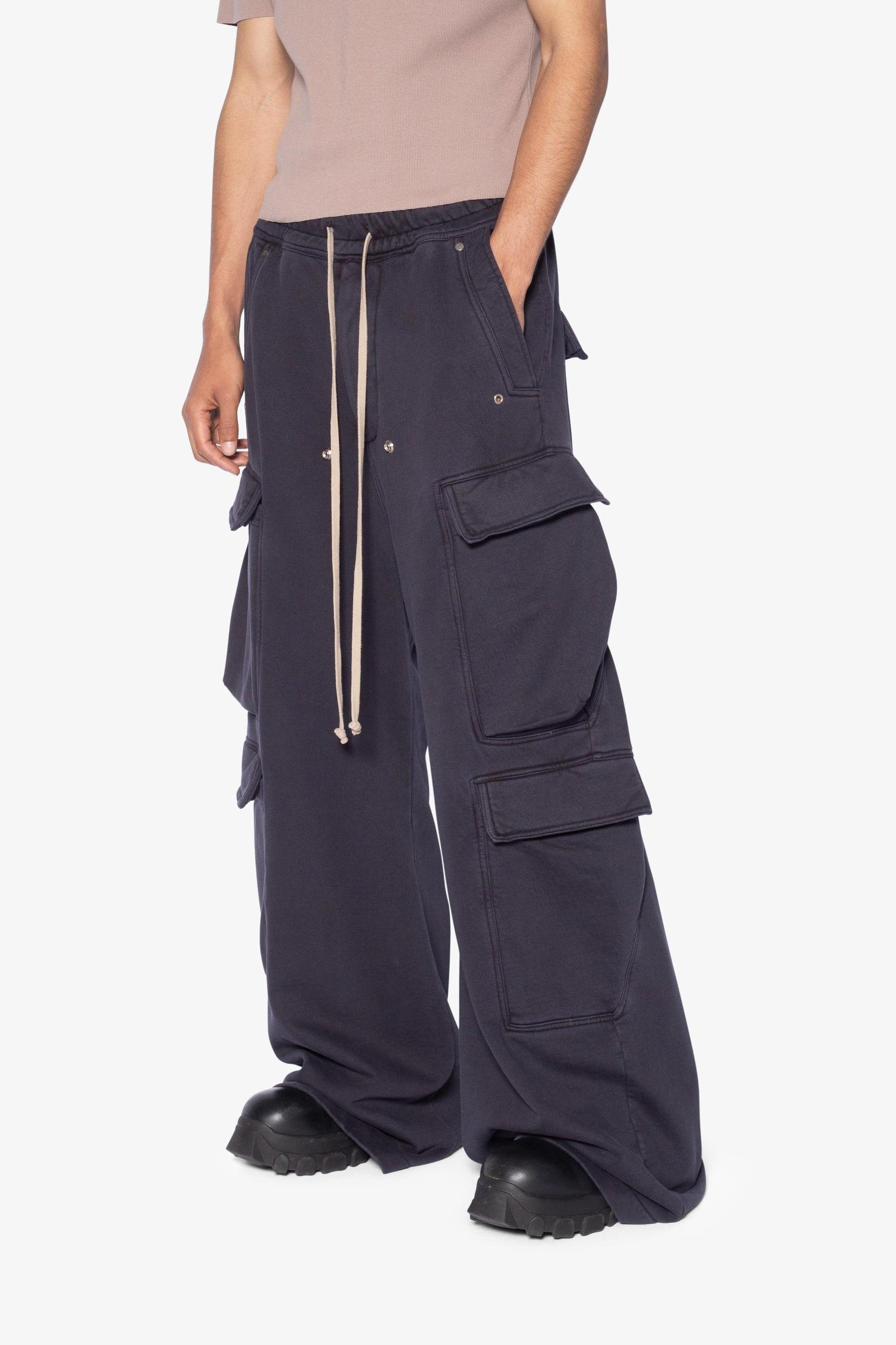 Rave Double Cargo Sweatpants - Washed Black Product Image