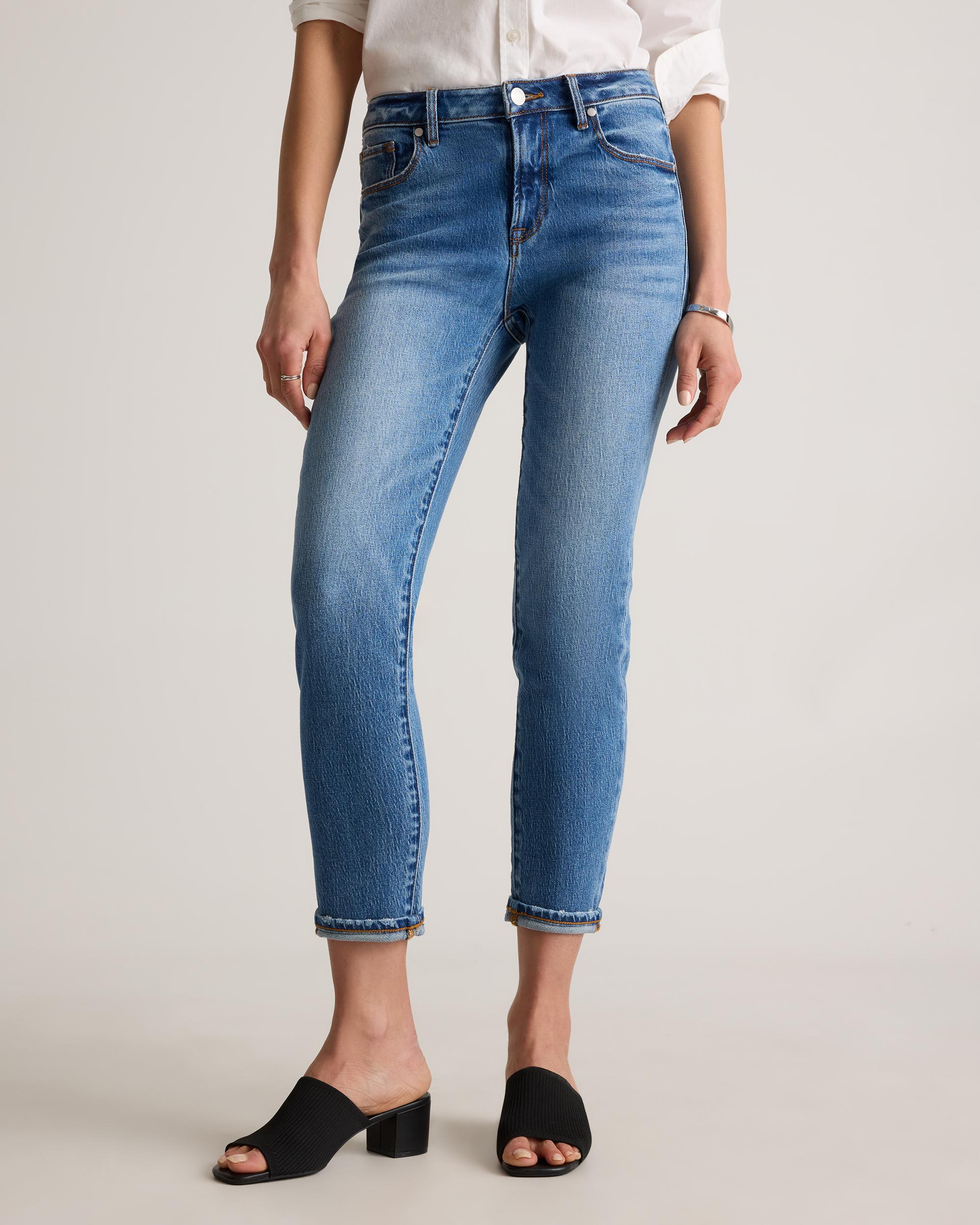 Quince | Women's Luna Stretch Slim Boyfriend Jeans Organic Cotton Product Image