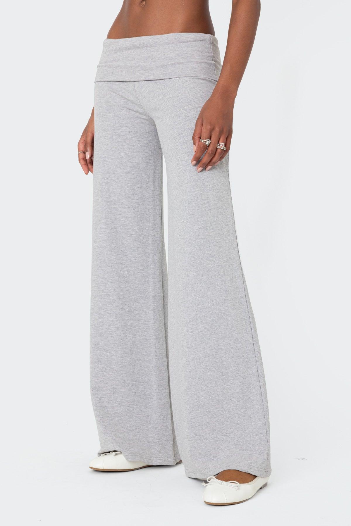 Wide Leg Foldover Pants Product Image