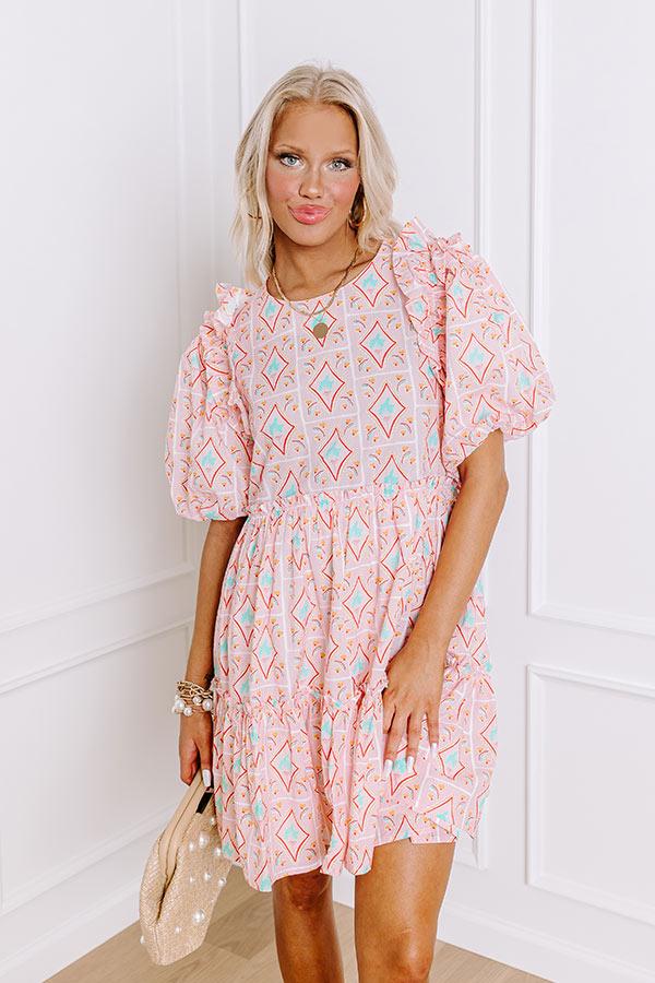 Forever Sweethearts Ruffle Mini Dress in Pink Product Image