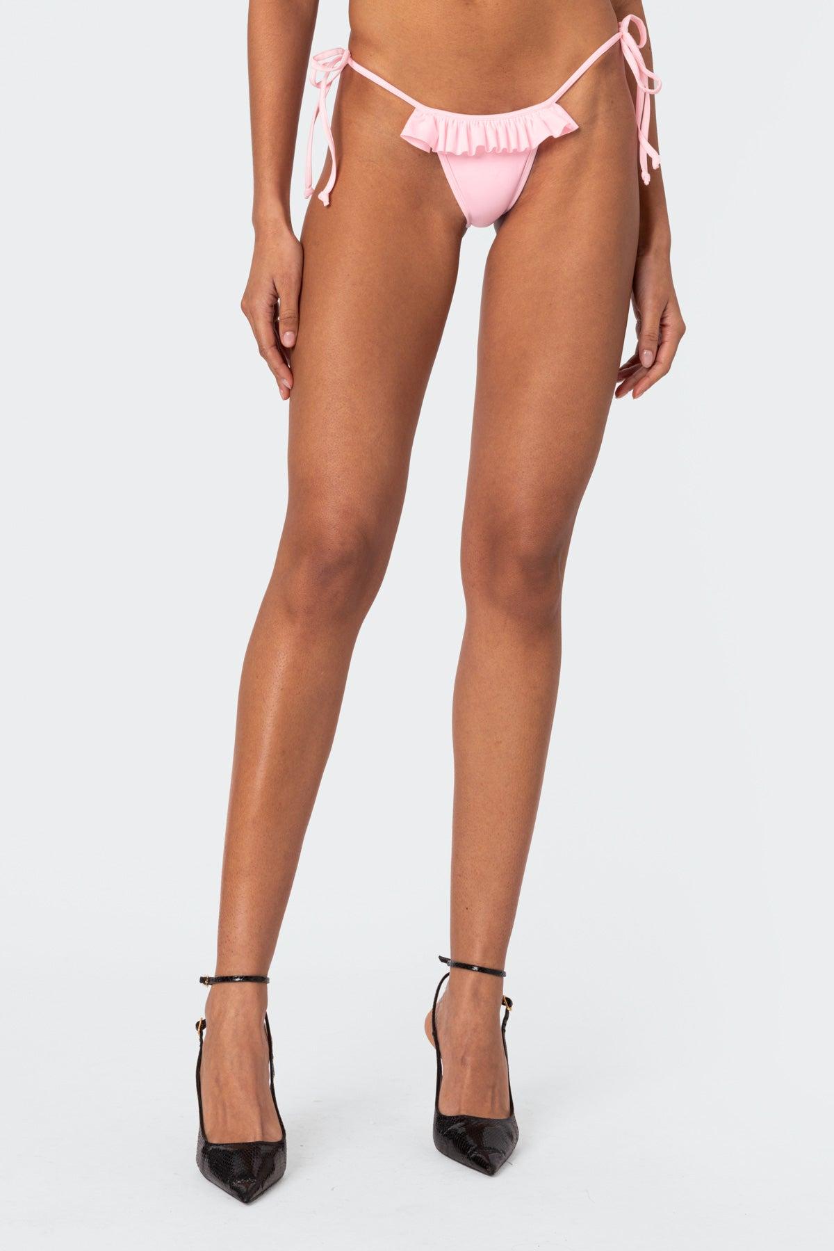 Joelle Ruffled String Bikini Bottom Product Image