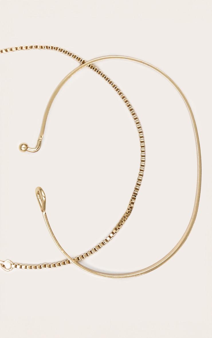 Gold Slim Chain Bangle Multipack Product Image