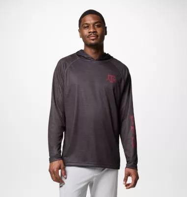 Columbia Mens Collegiate PFG Super Terminal Tackle Hoodie - Texas A&M- Product Image