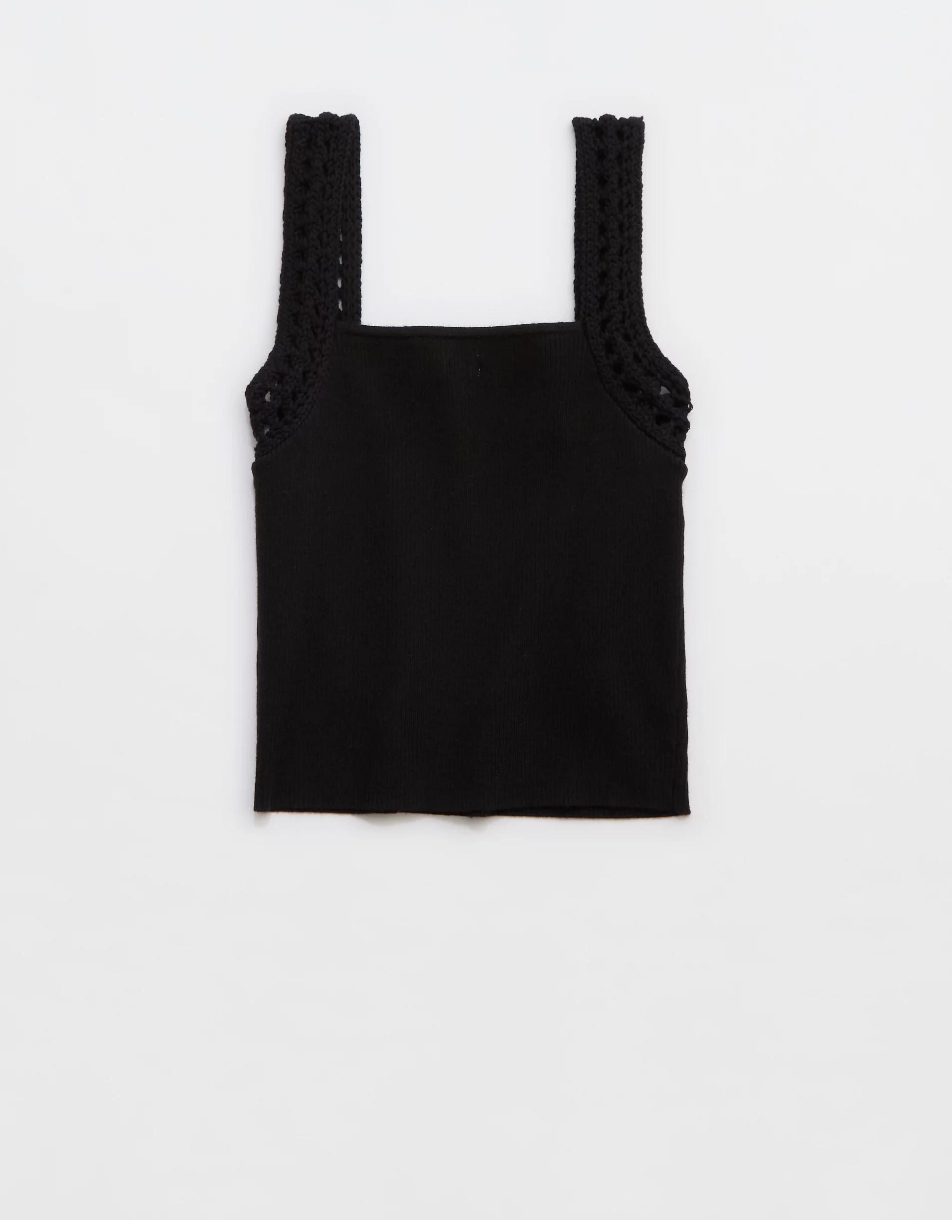 Aerie Crochet Sweater Tank Top Product Image