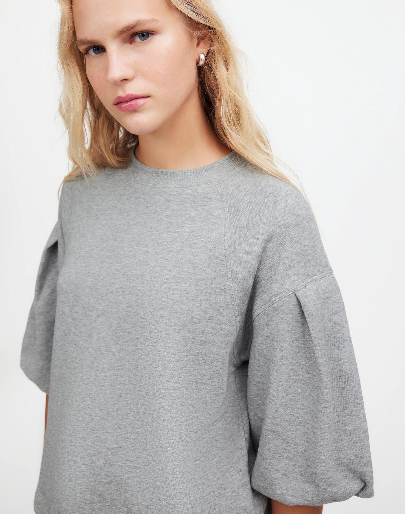 Puff-Sleeve Sweatshirt Tee Product Image