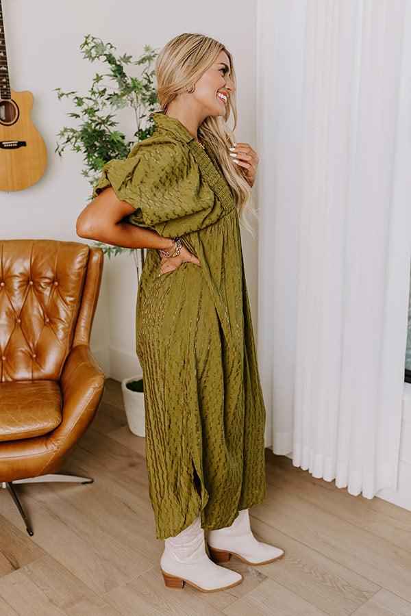 Wine Tasting Ready Midi in Olive Product Image
