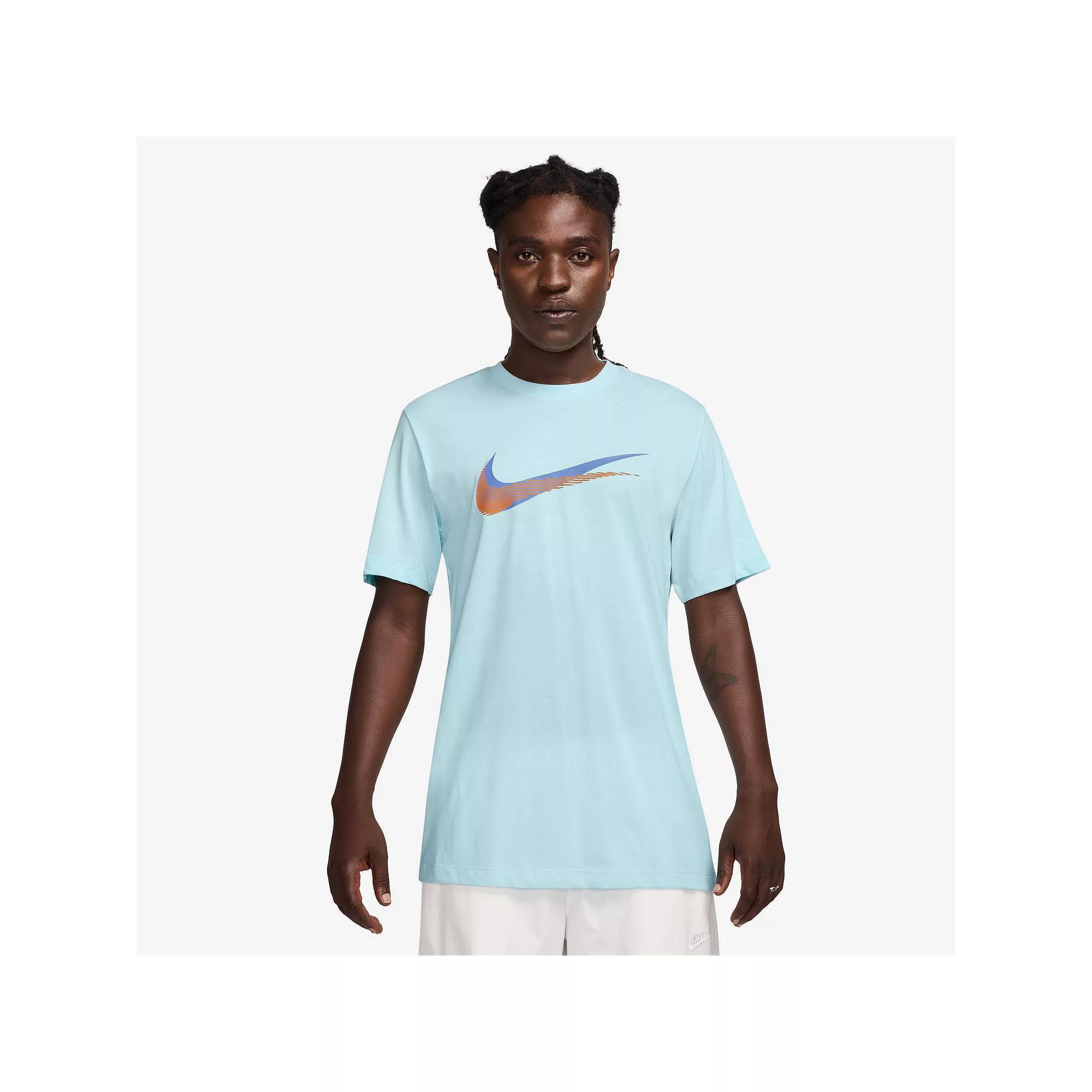 Men's Nike Double Swoosh Sportswear Tee, Size: Large, Glacier Blue Product Image