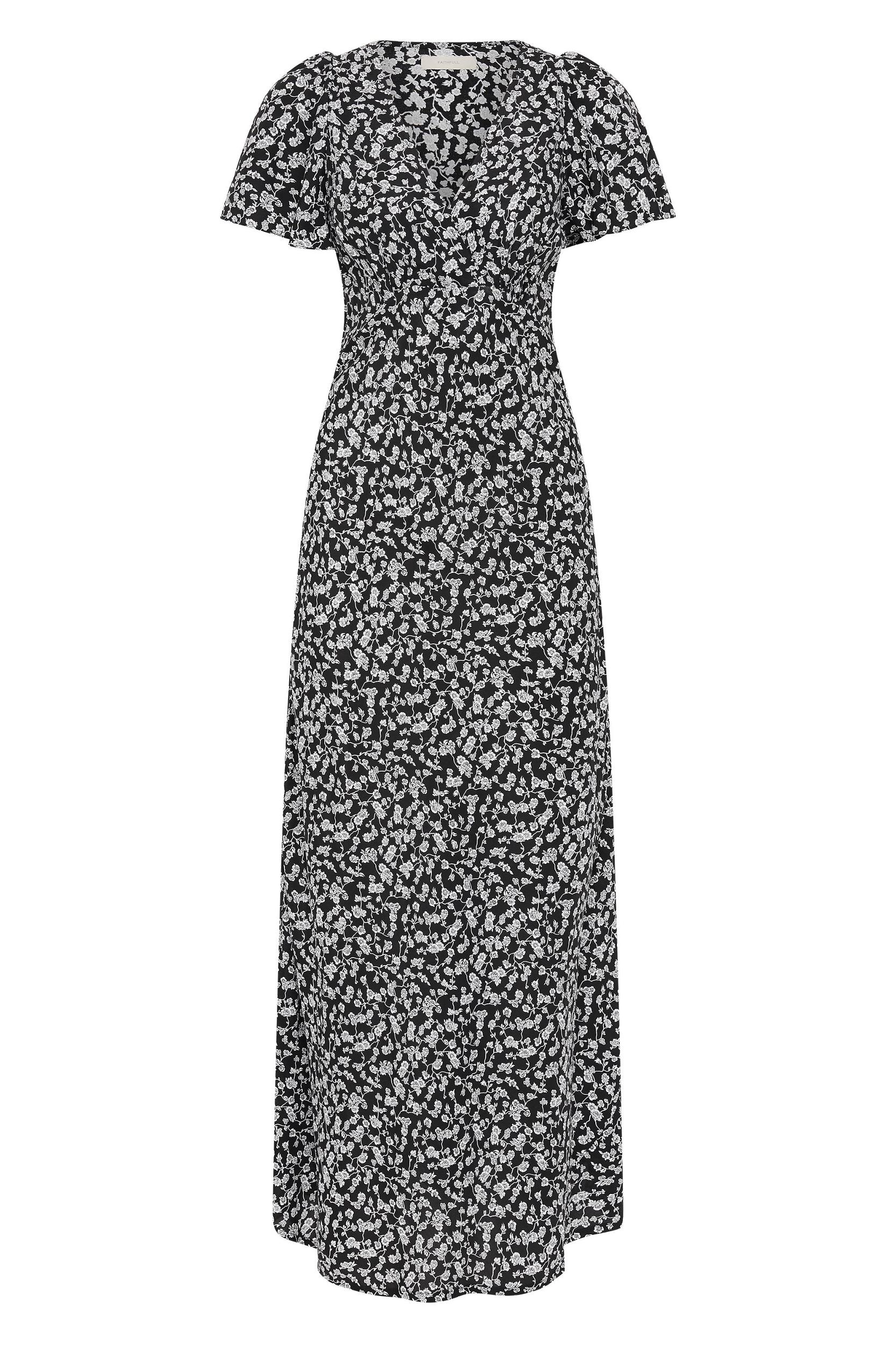 Boda Midi Dress Amaryllis Floral Black - Final Sale Product Image