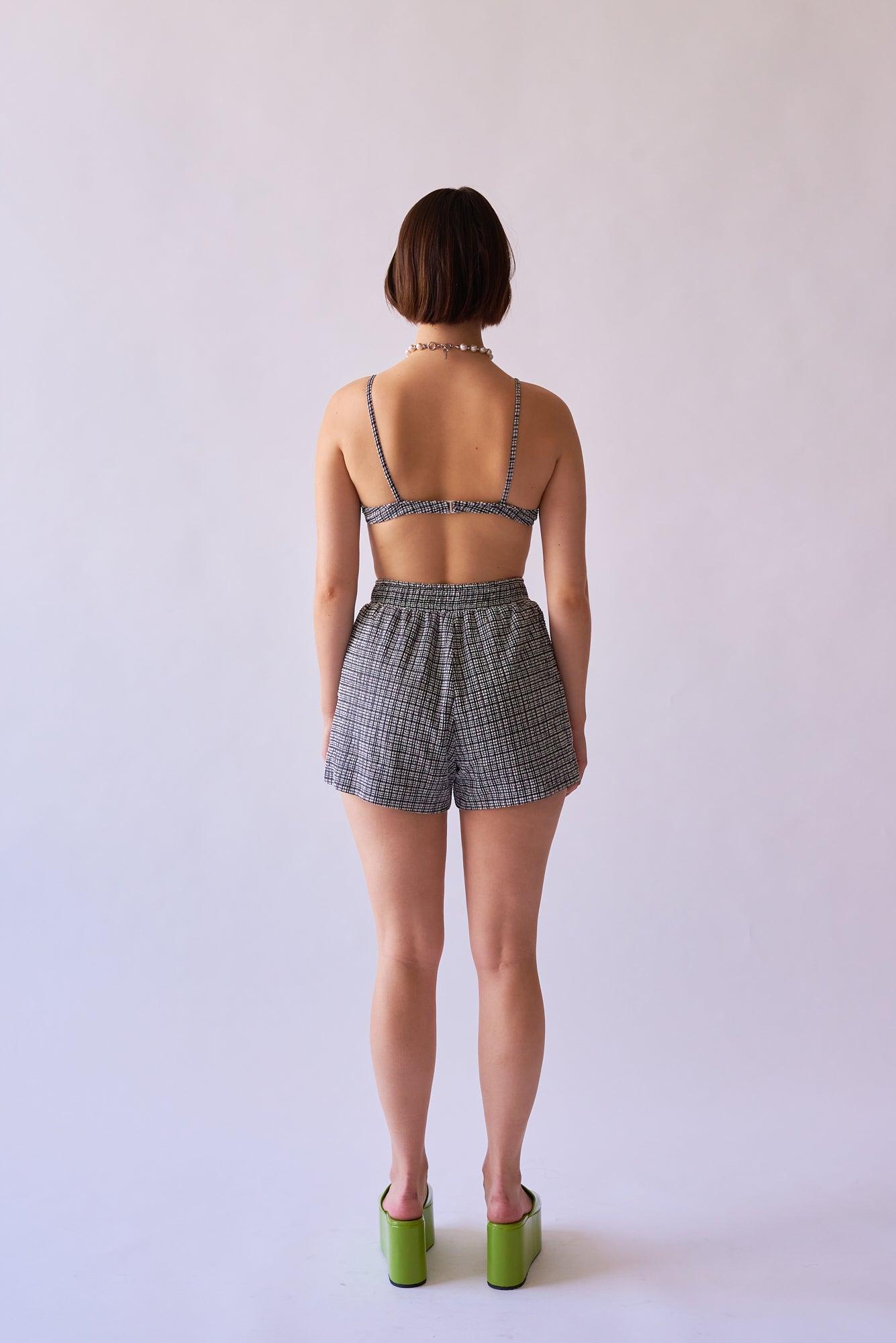 Neve Bikini Top - Graphic Gingham Product Image