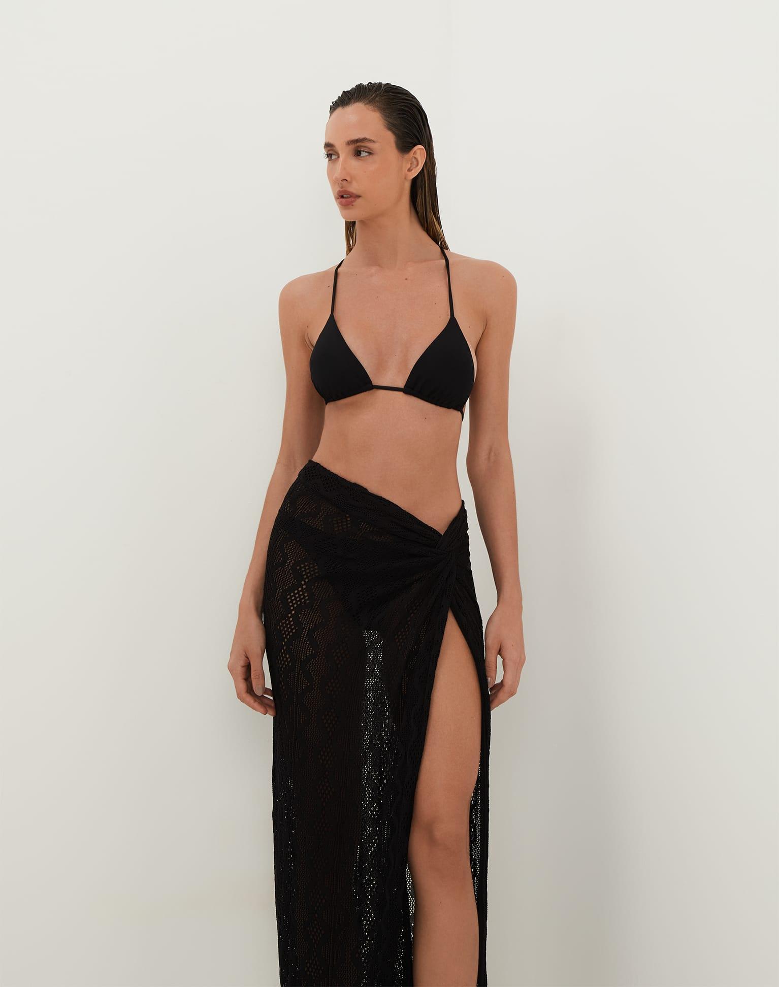 Knit Karen Midi Skirt - Black Product Image