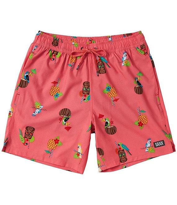 SAXX Bird Of Paradise Oh Buoy 2N1 7#double; Inseam Volley Swim Shorts Product Image