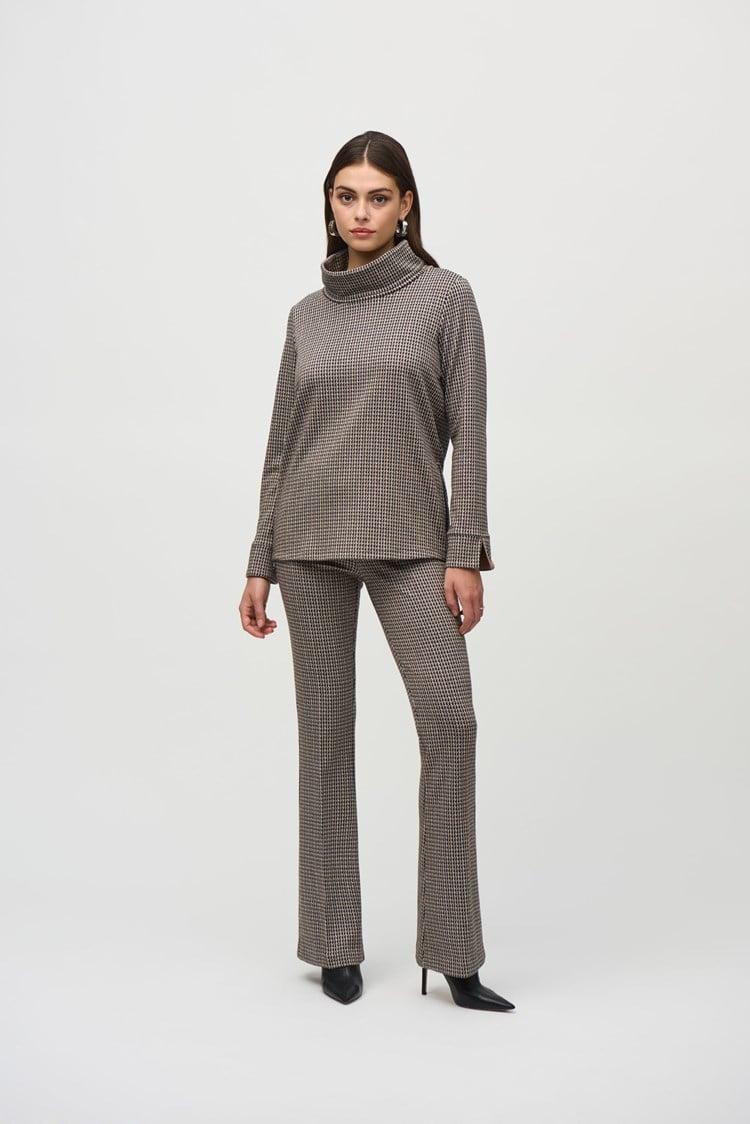Jacquard Sweater Houndstooth Boxy Top Product Image