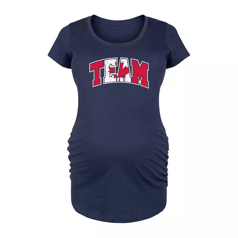 Maternity Team Canada Graphic Tee, Womens Heather Grey Product Image