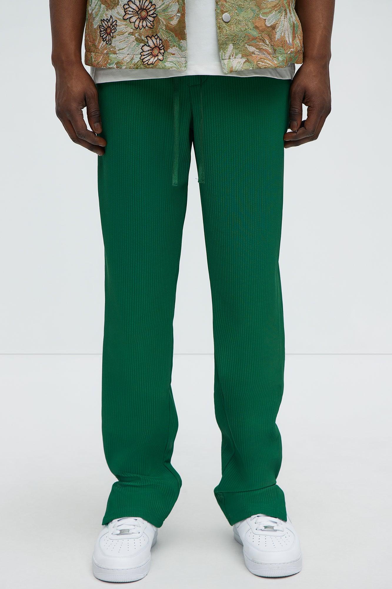 Show Up Slim Slit Pants - Green Product Image