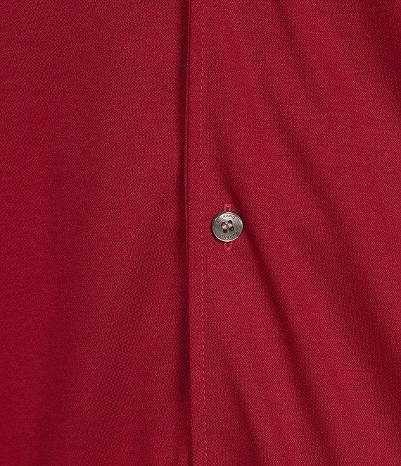 Murano Liquid Luxury Short Sleeve Knit Interlock Coatfront Shirt Product Image