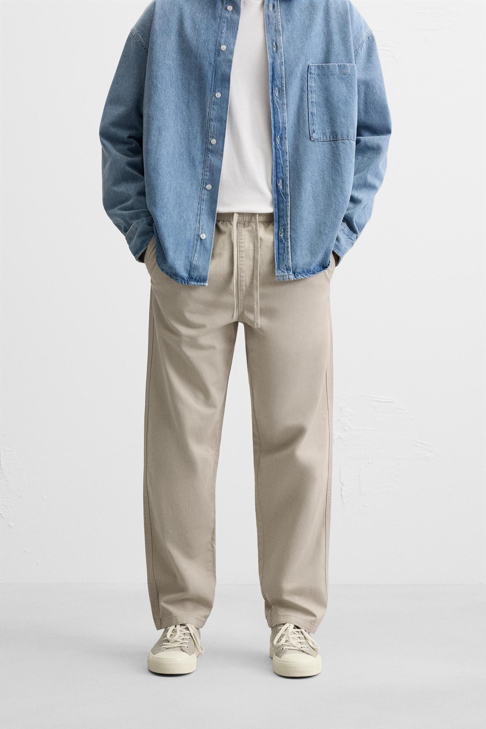 WASHED JOGGER WAIST PANTS Product Image