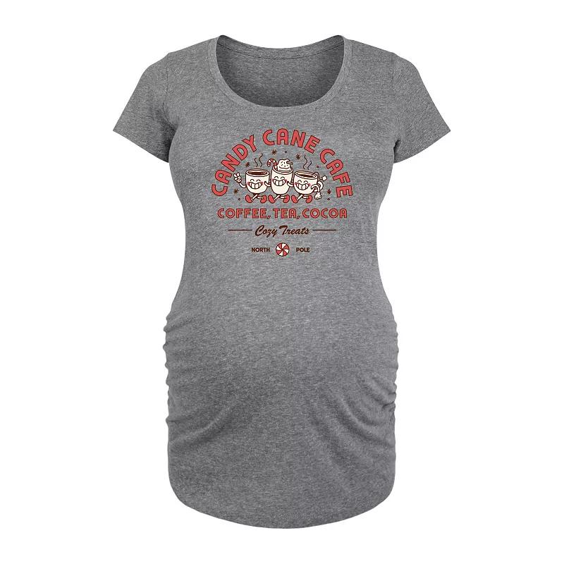 Maternity Candy Cane Cafe Graphic Tee, Women's,  Product Image