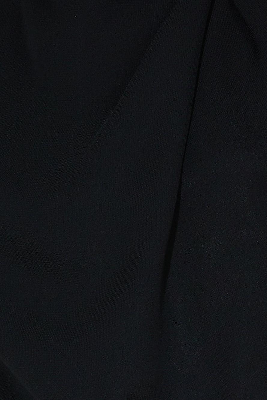 Deborah Satin Crop Top Black Product Image