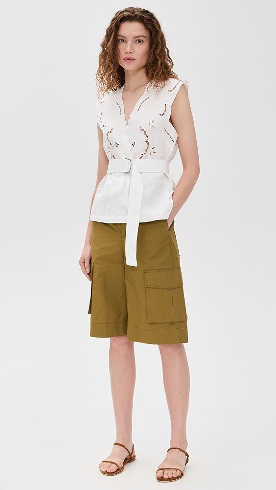 Sea Dahlia Eyelet Vest with Belt | Shopbop Product Image