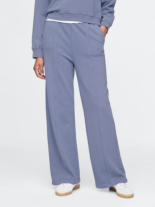 Heavyweight French Terry Seamed Wide-Leg Sweatpants Product Image