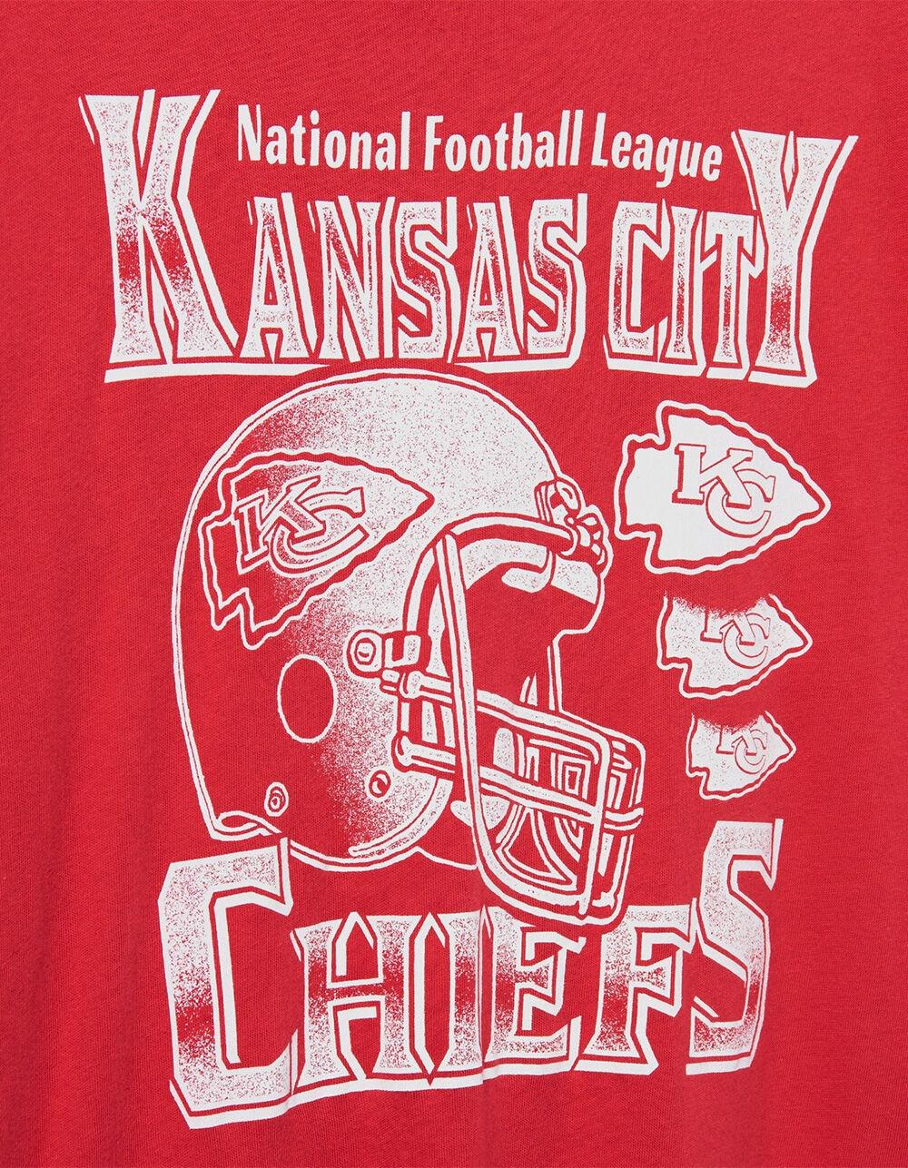 JUNK FOOD Kansas City Chiefs Oversized Ringer Tee Oversized Ringer Tee - RED Product Image