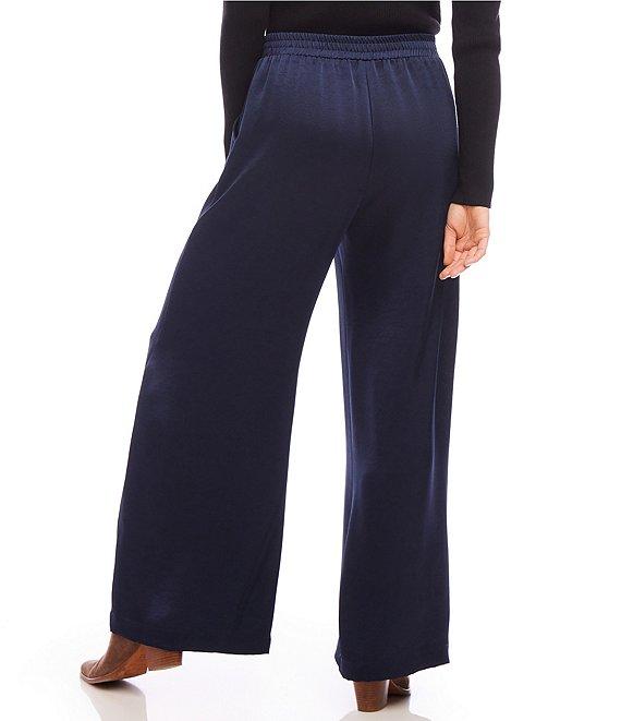 Karen Kane Satin High Rise Wide Leg Pant Product Image