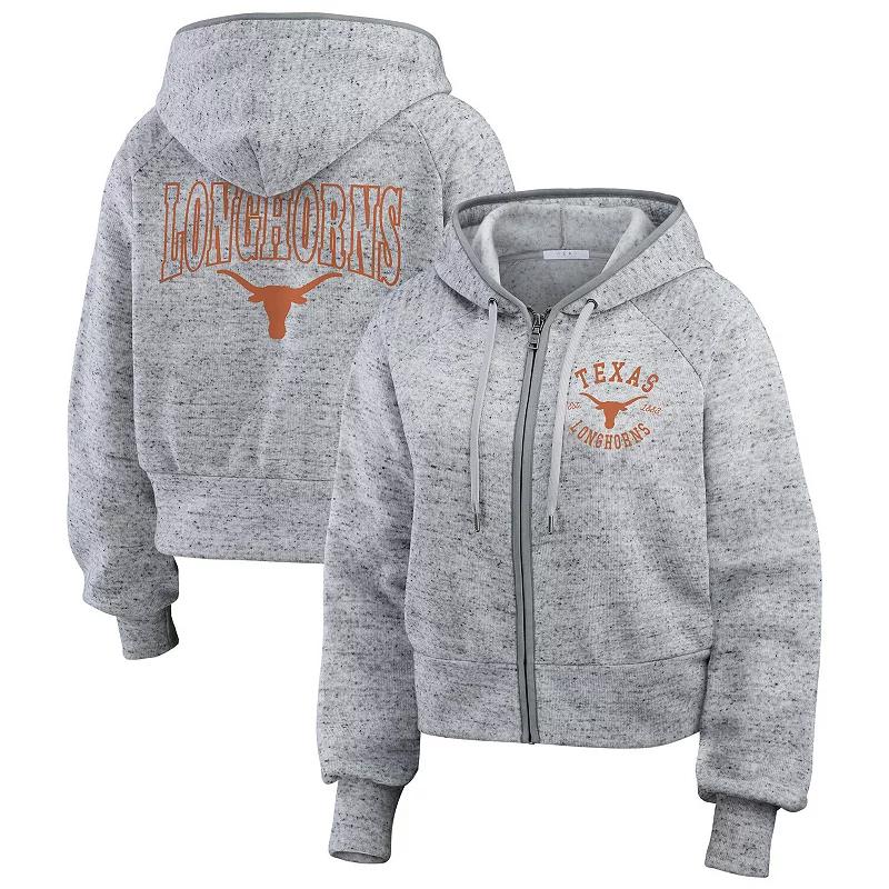 Women's WEAR by Erin Andrews Heather Gray Toronto Raptors Speckled Radiator Full-Zip Hoodie, Size: XL, Rpt Grey Product Image