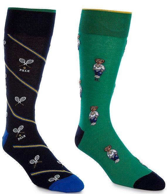 Polo Ralph Lauren Athletic Club Mini Bears Dress Socks 2-Pack Product Image