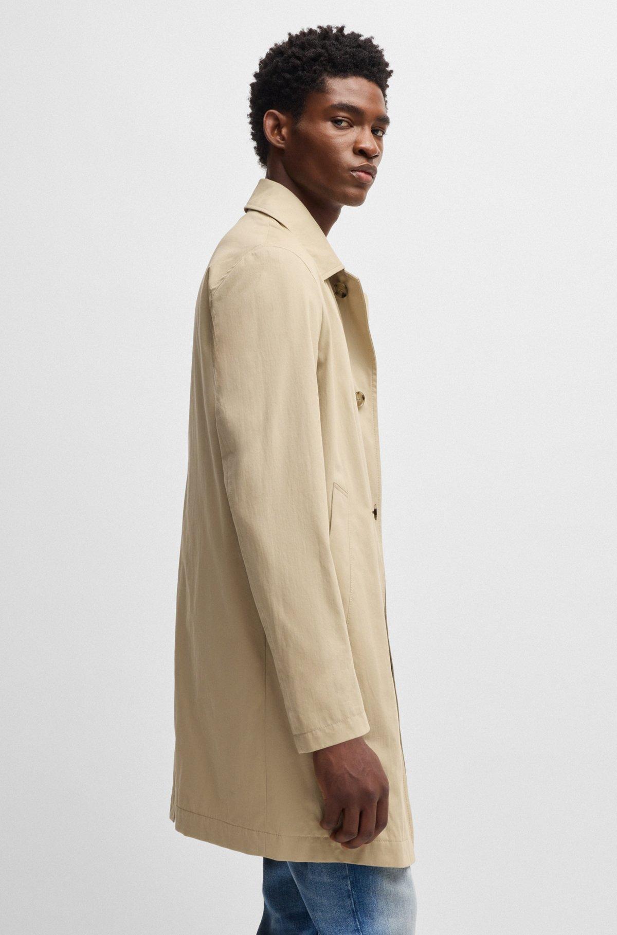 BOSS - Classic-fit coat in cotton - Light Beige Product Image