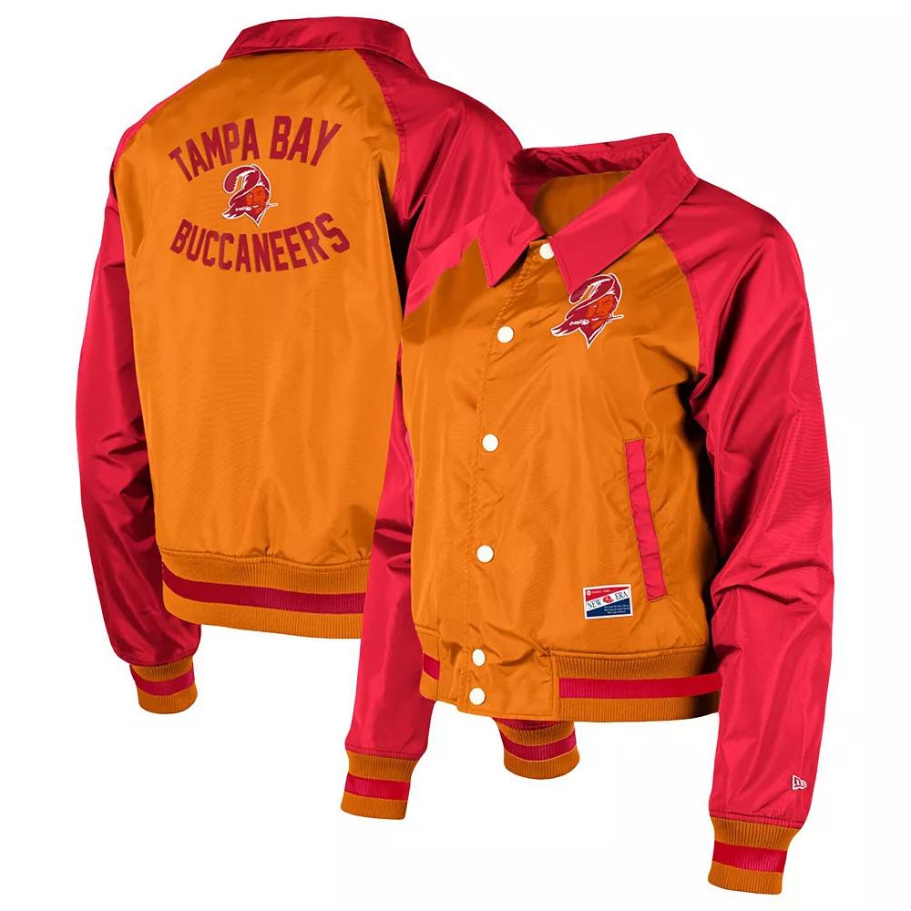 Women's New Era Orange Tampa Bay Buccaneers Coaches Raglan Full-Snap Jacket,  Product Image