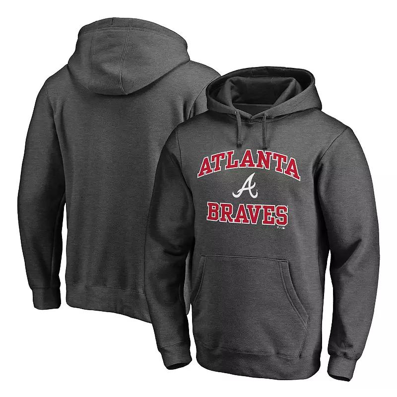 Mens Fanatics Branded Charcoal Atlanta Braves Heart & Soul Pullover Hoodie Product Image