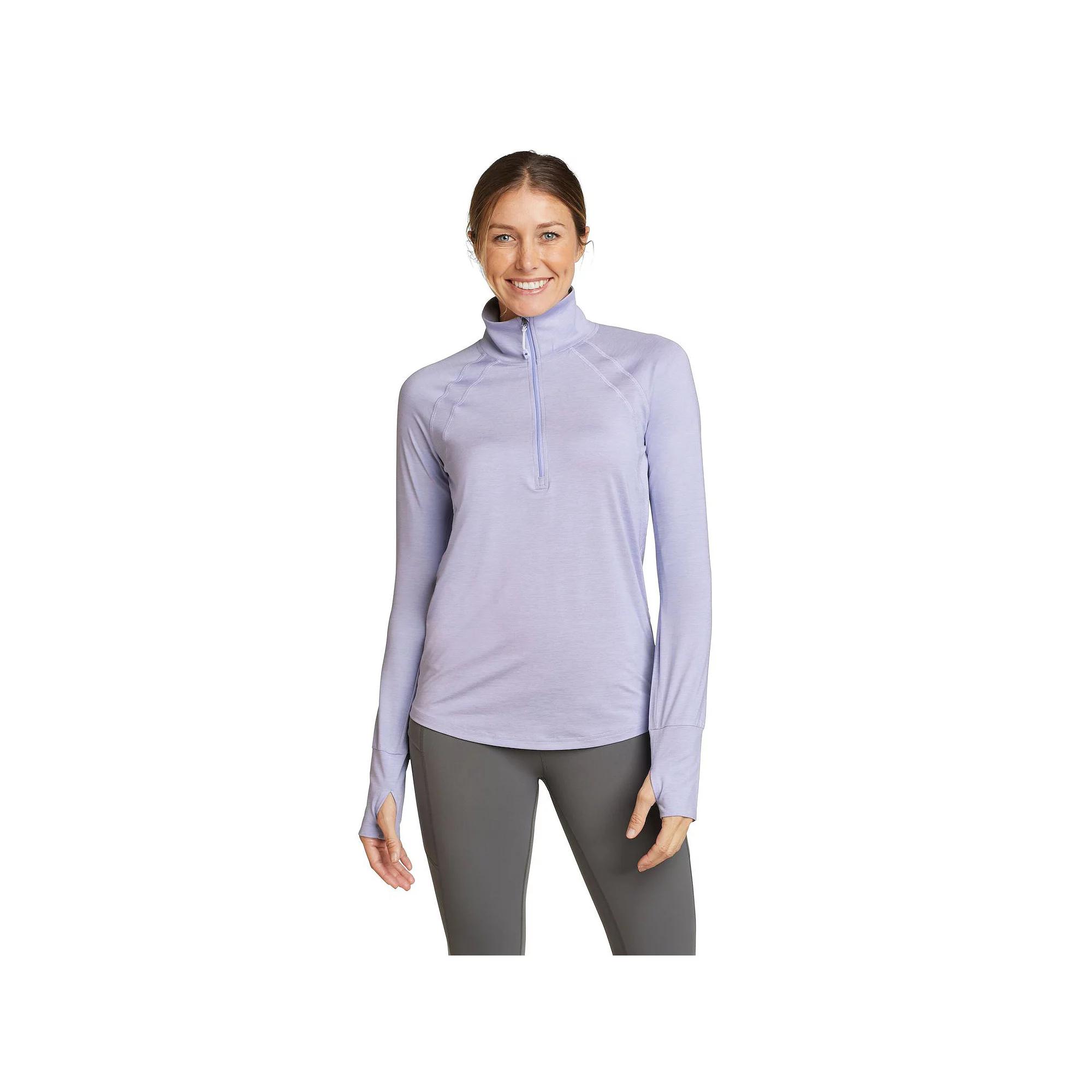 Women's Eddie Bauer Resolution Quarter Zip Hoodie, Size: Large, Purple Product Image