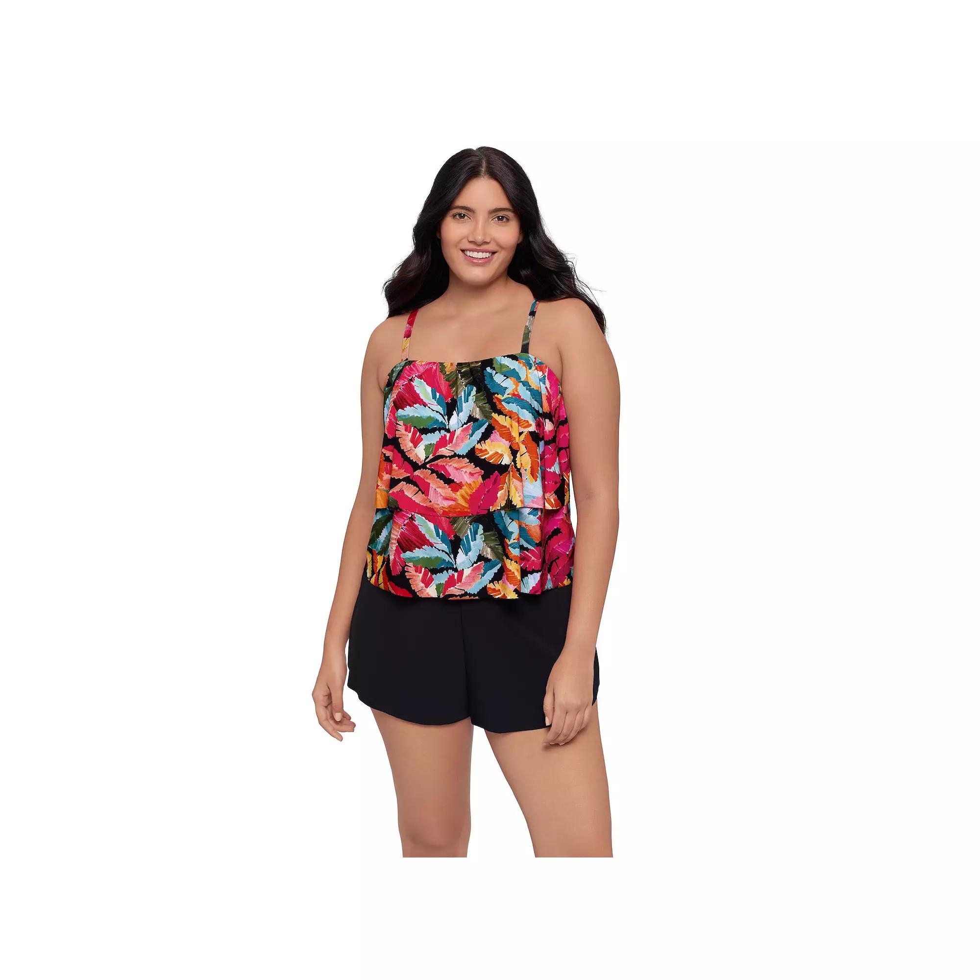 Women's Trimshaper Roxy Romper Swimsuit,  Product Image