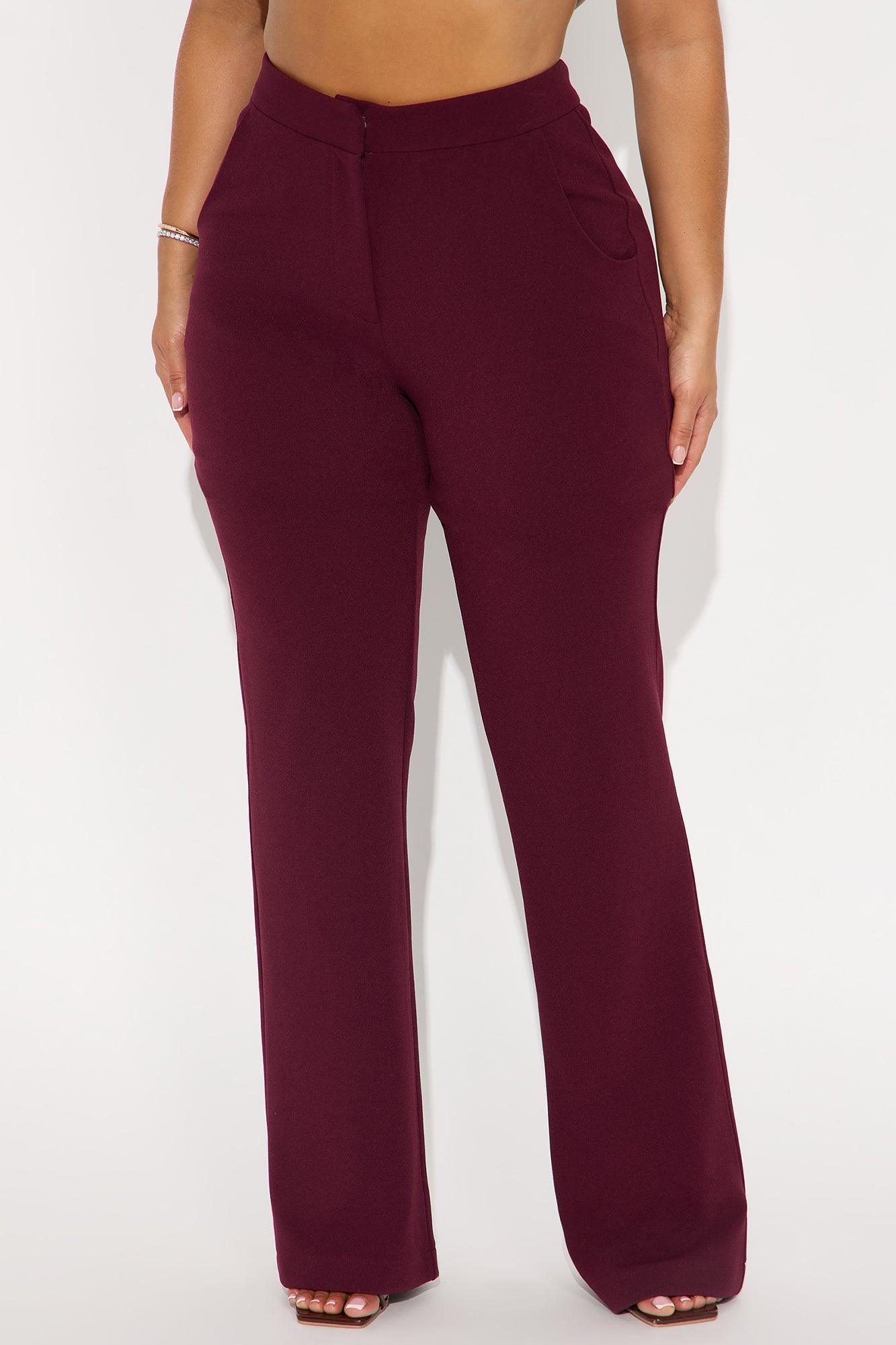 Core Competency Straight Leg Trouser - Burgundy Female Product Image