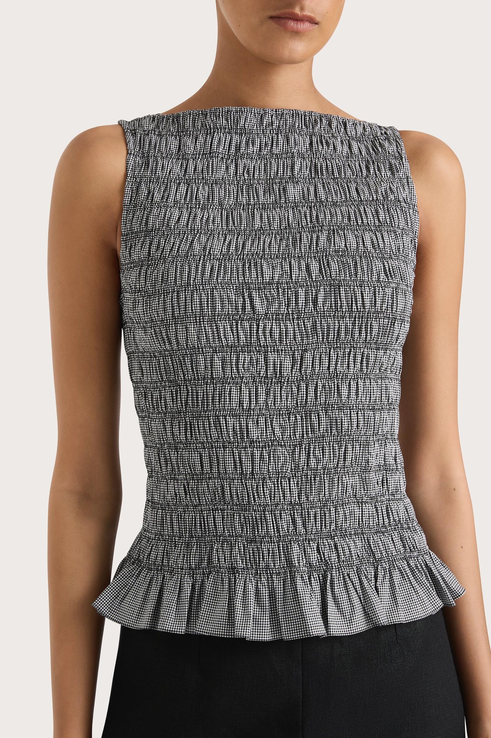 Noa Mini Dress Gingham Black - Final Sale Product Image