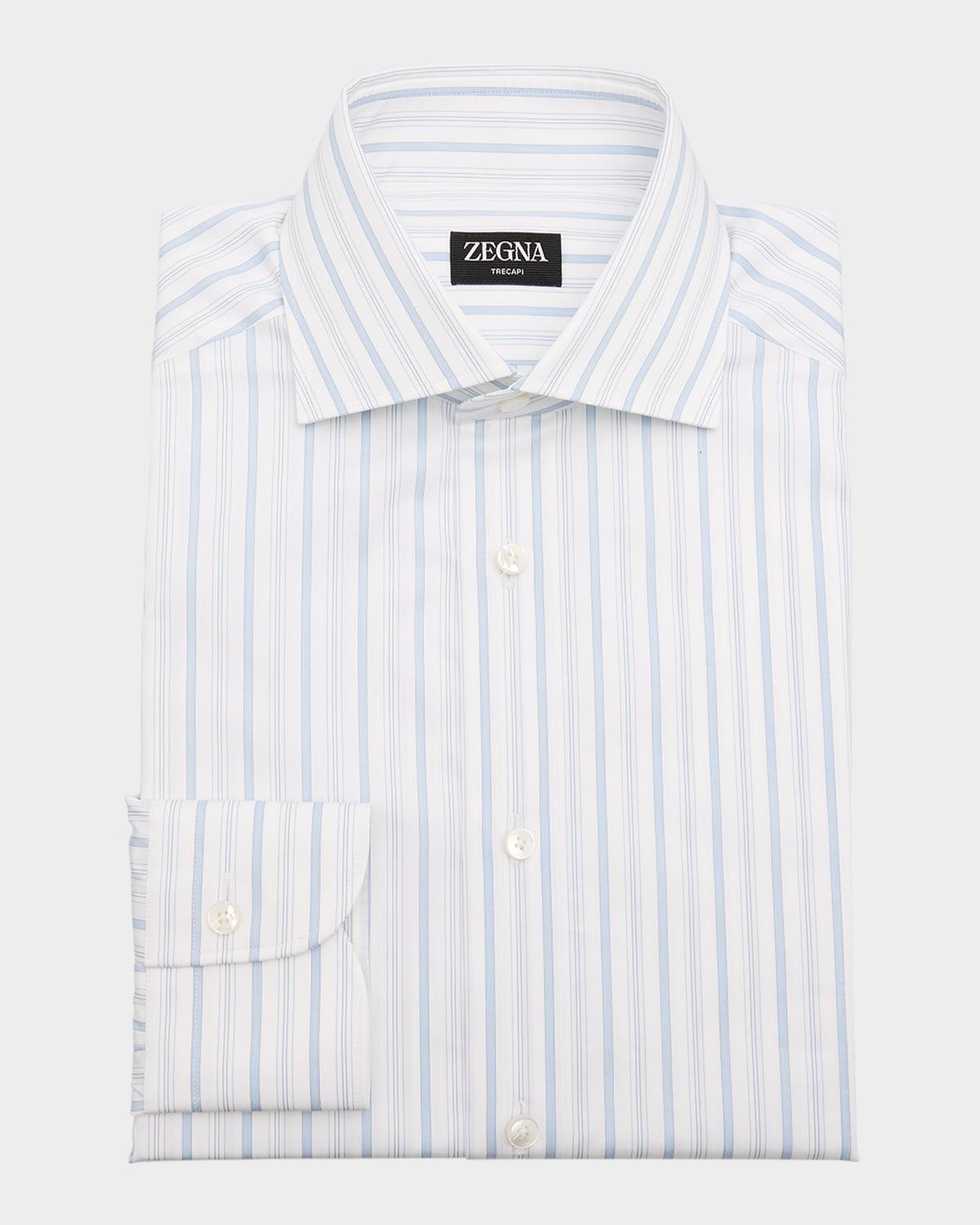 Men's Multi-Stripe Trecapi Cotton Dress Shirt Product Image