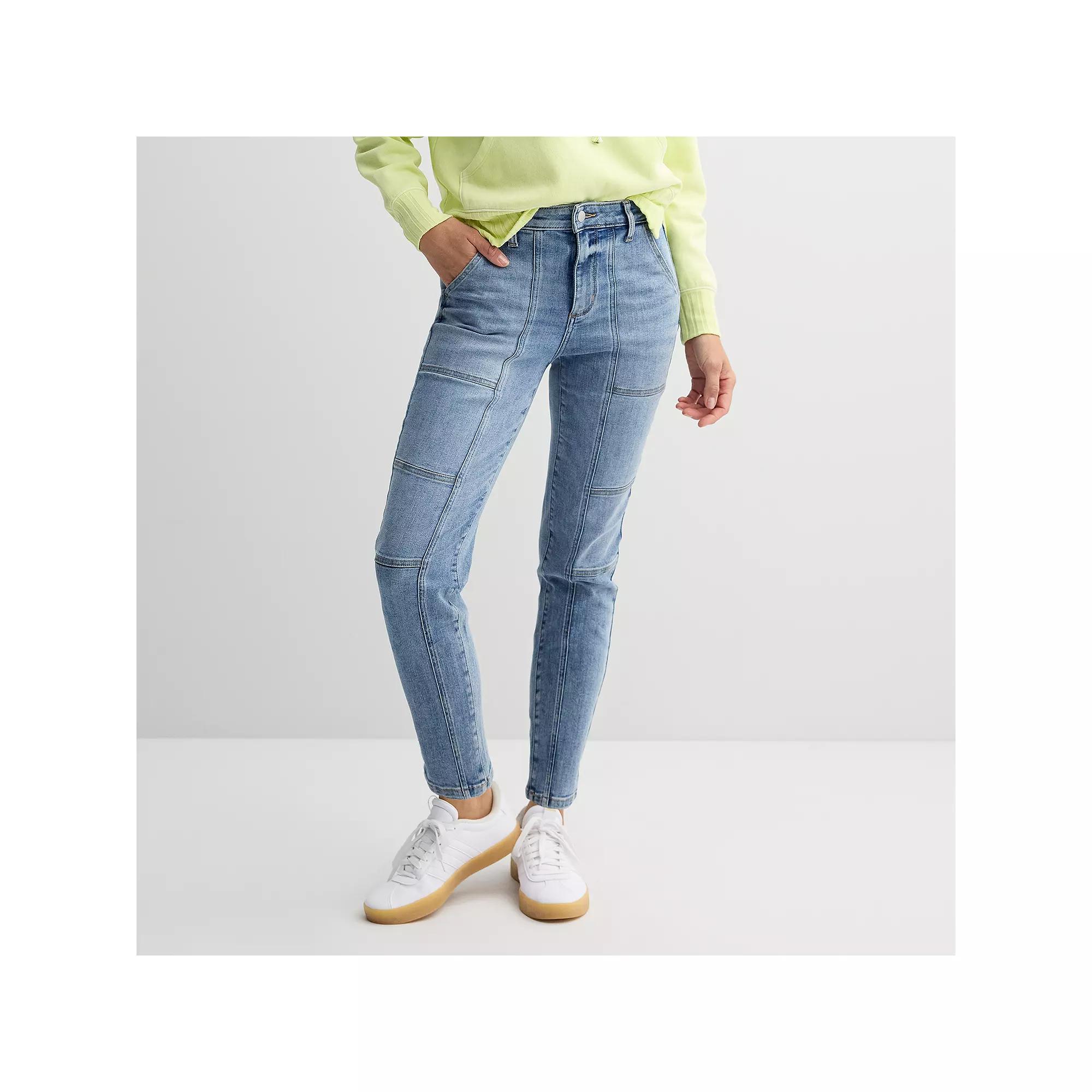 Women's Sonoma Goods For Life® Slim Fit Utility Pants, Size: 16, Light Blue Product Image