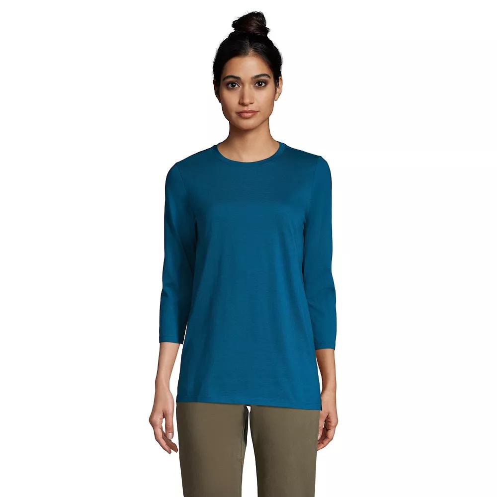 Women's Lands' End Supima Cotton Crewneck Tunic,  Product Image