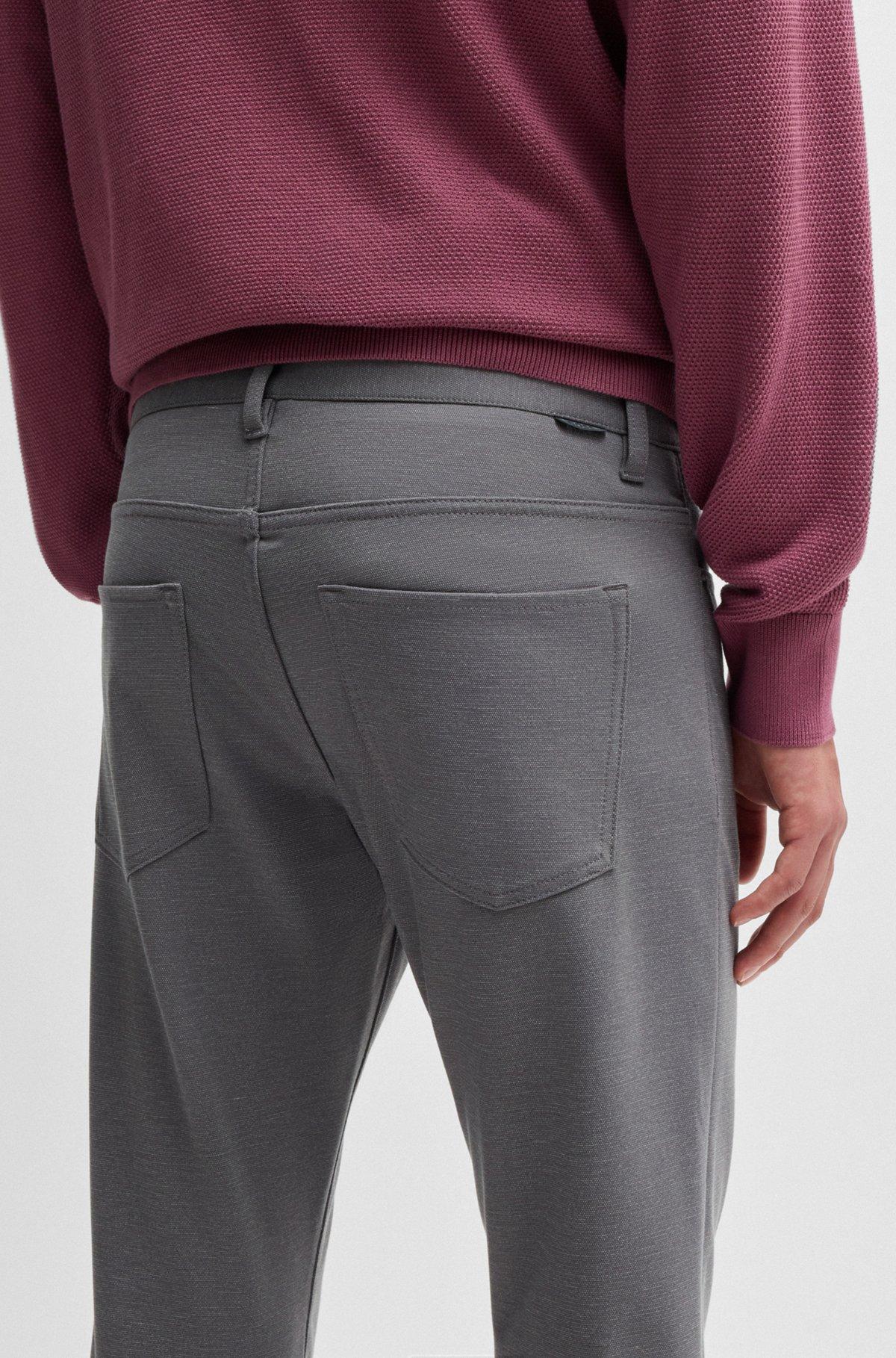 Delaware slim-fit trousers in two-tone stretch jersey Product Image