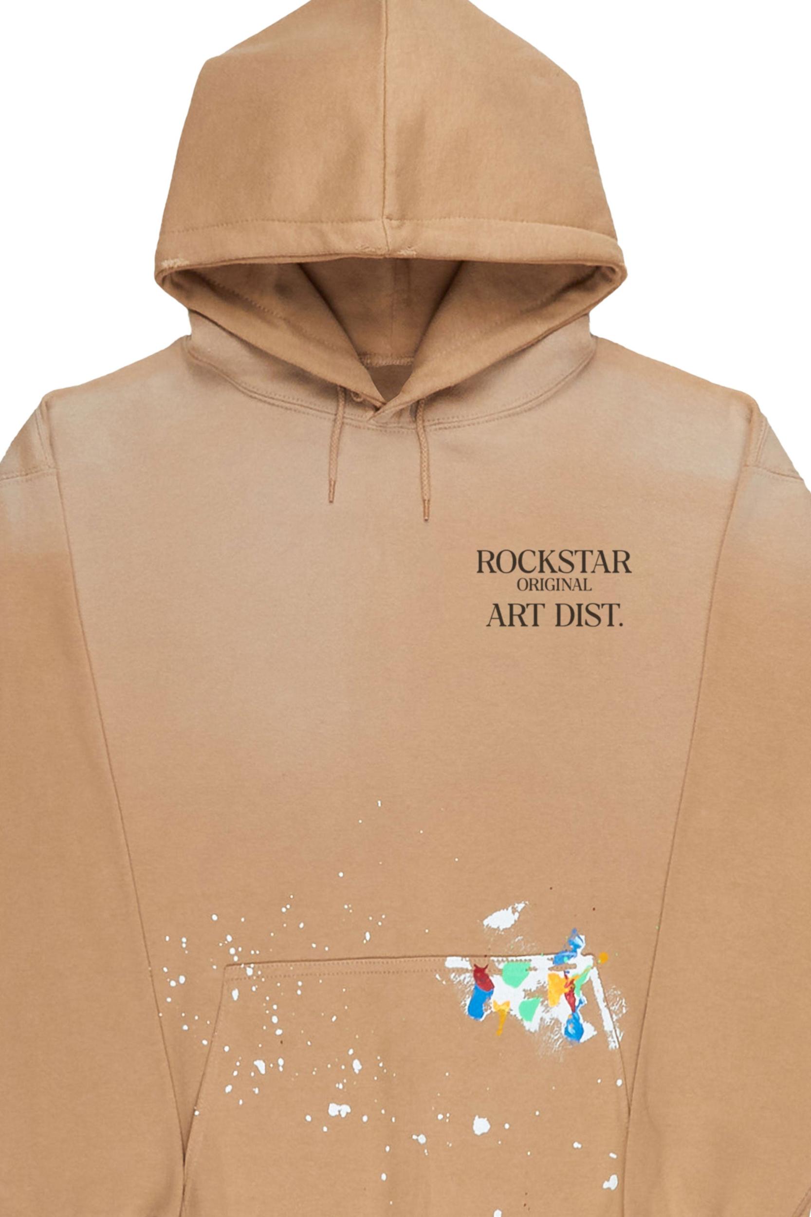 Make It Rain Beige Oversized Hoodie Female Product Image